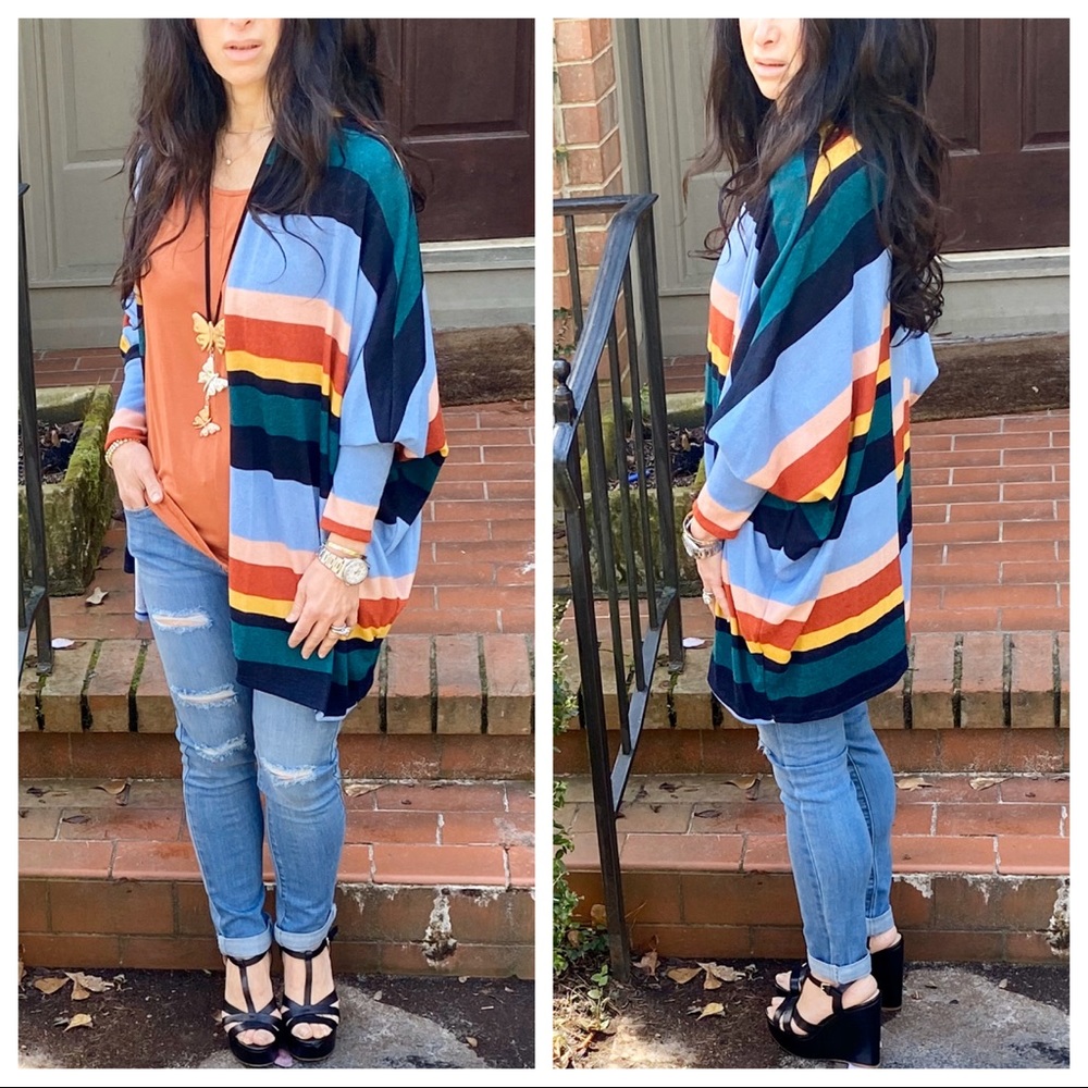 ✨LAST ONE✨Kimono color block open cardigan - Picture 8 of 9